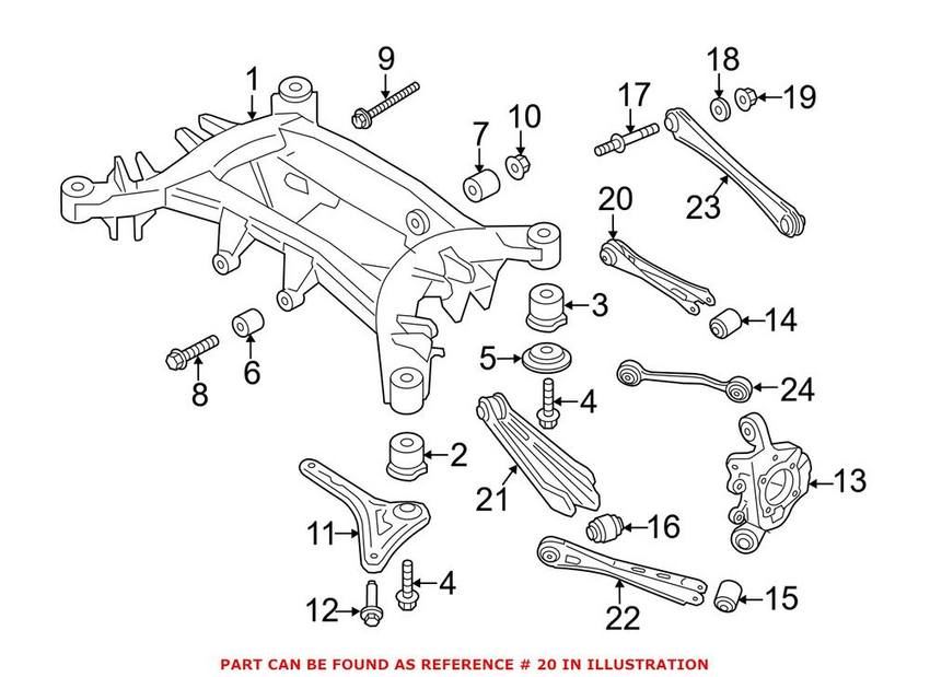 BMW Control Arm - Rear Upper Rearward 33326786981